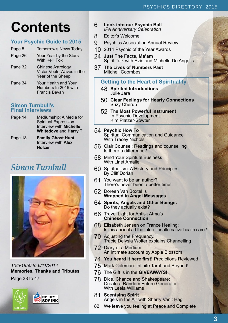 International Psychics Directory Preview Pages