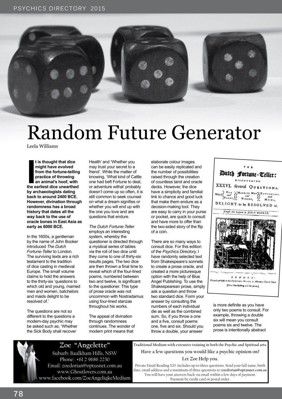 International Psychics Directory Preview Pages