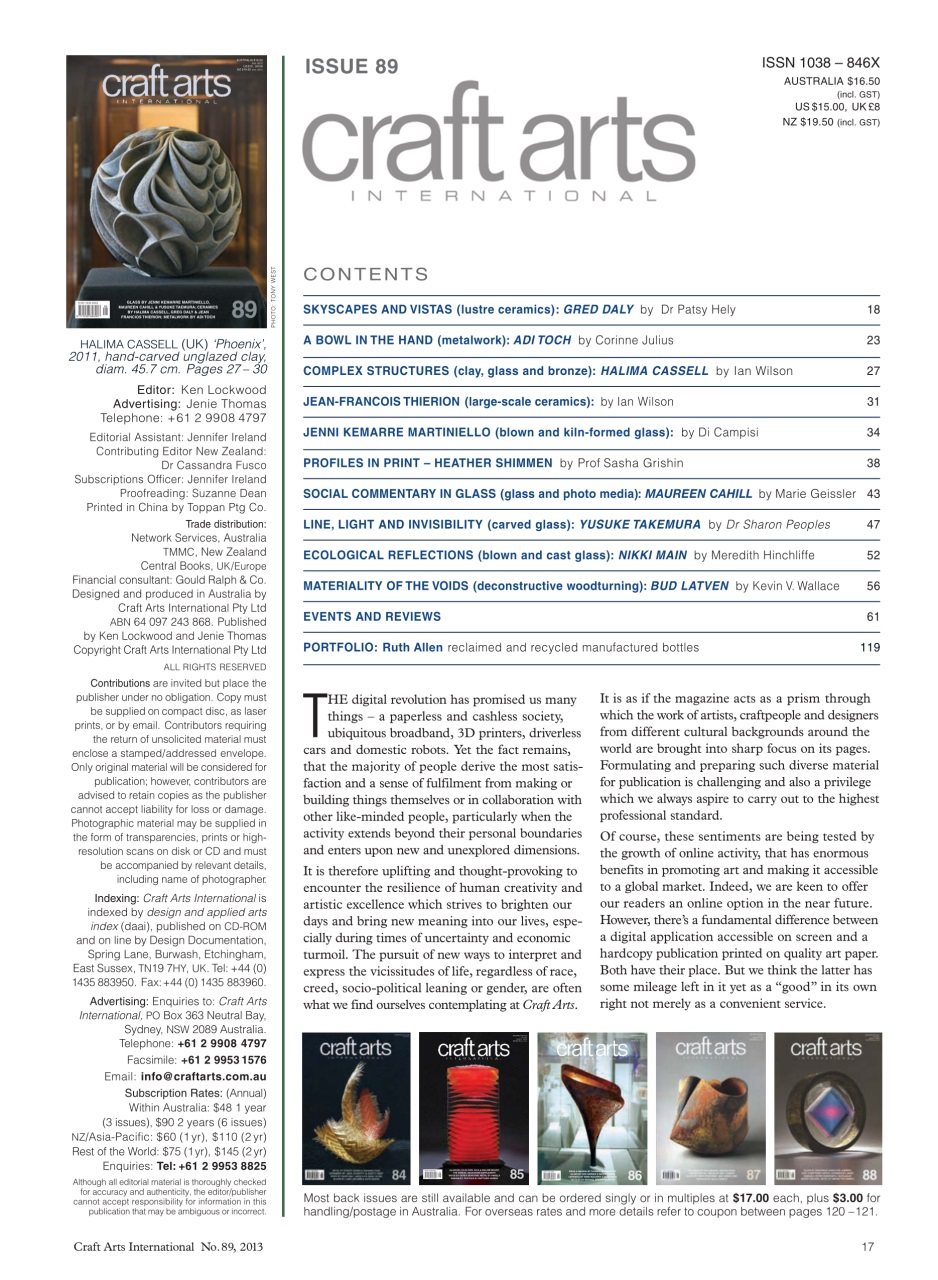 Craft Arts International Preview Pages