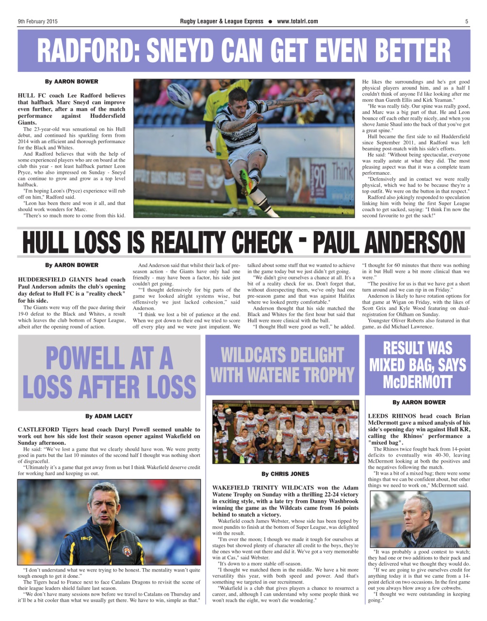 League Express Preview Pages