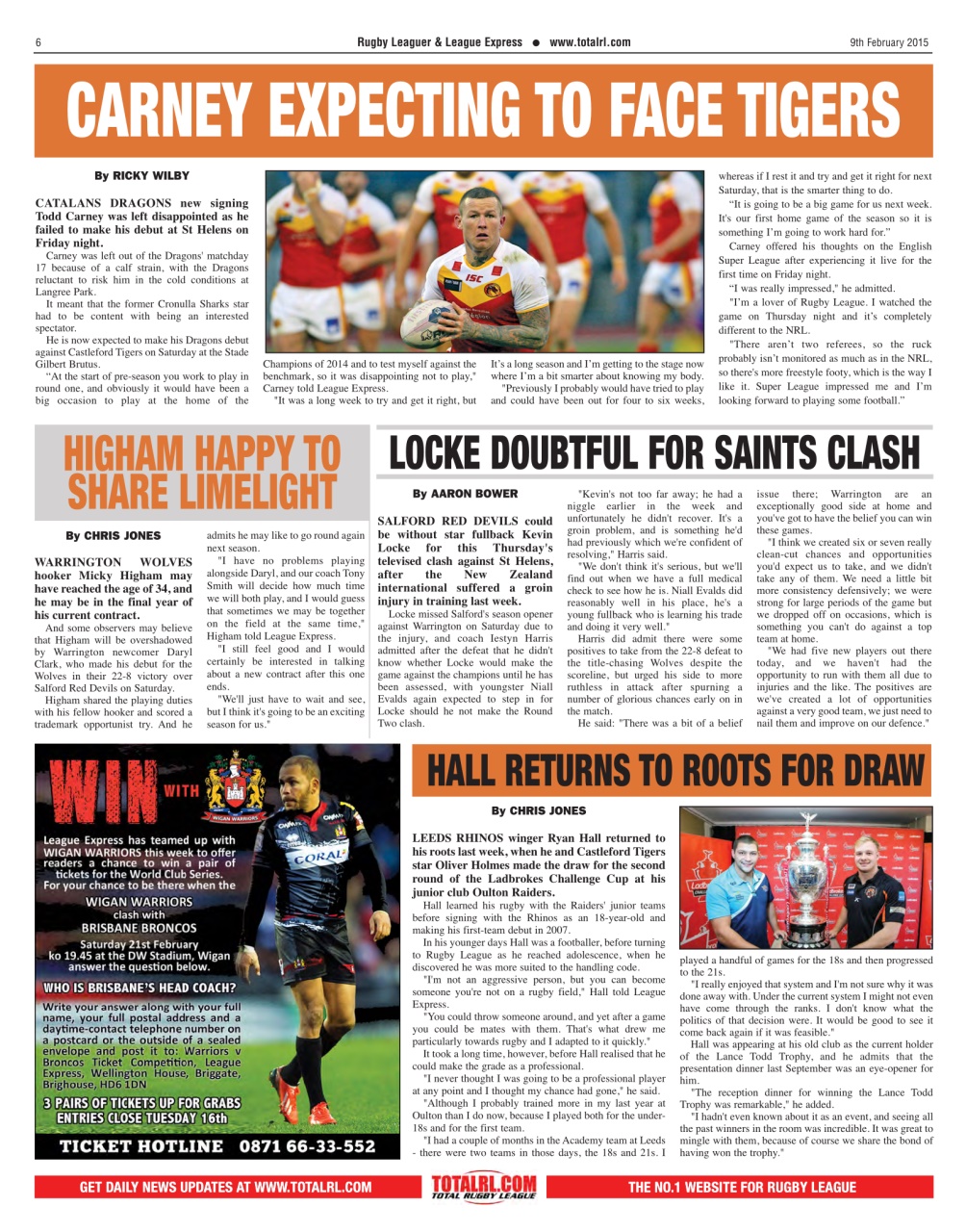 League Express Preview Pages
