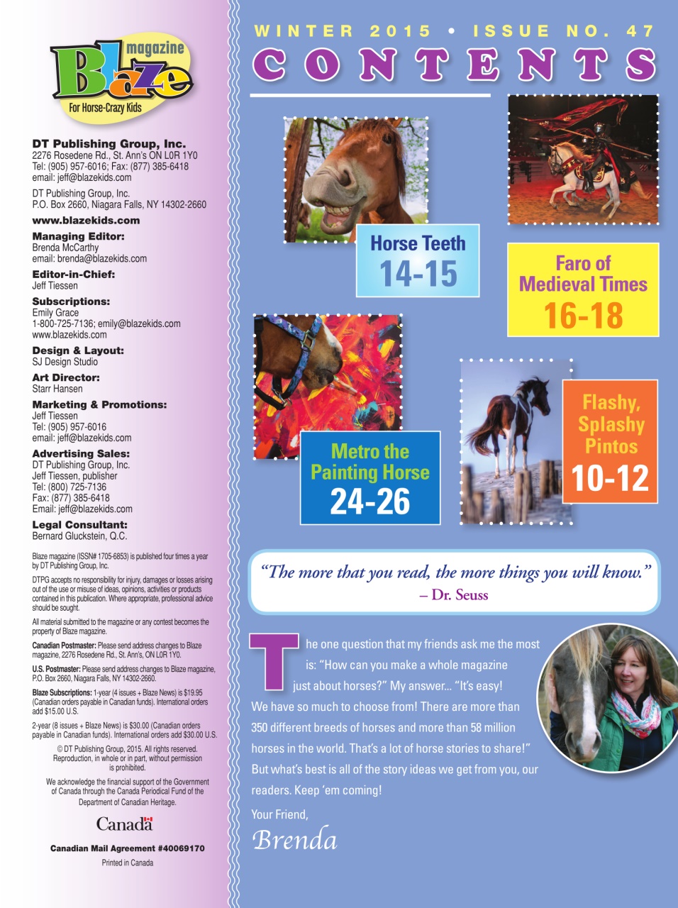 Blaze Magazine For Horse Crazy Kids Preview Pages