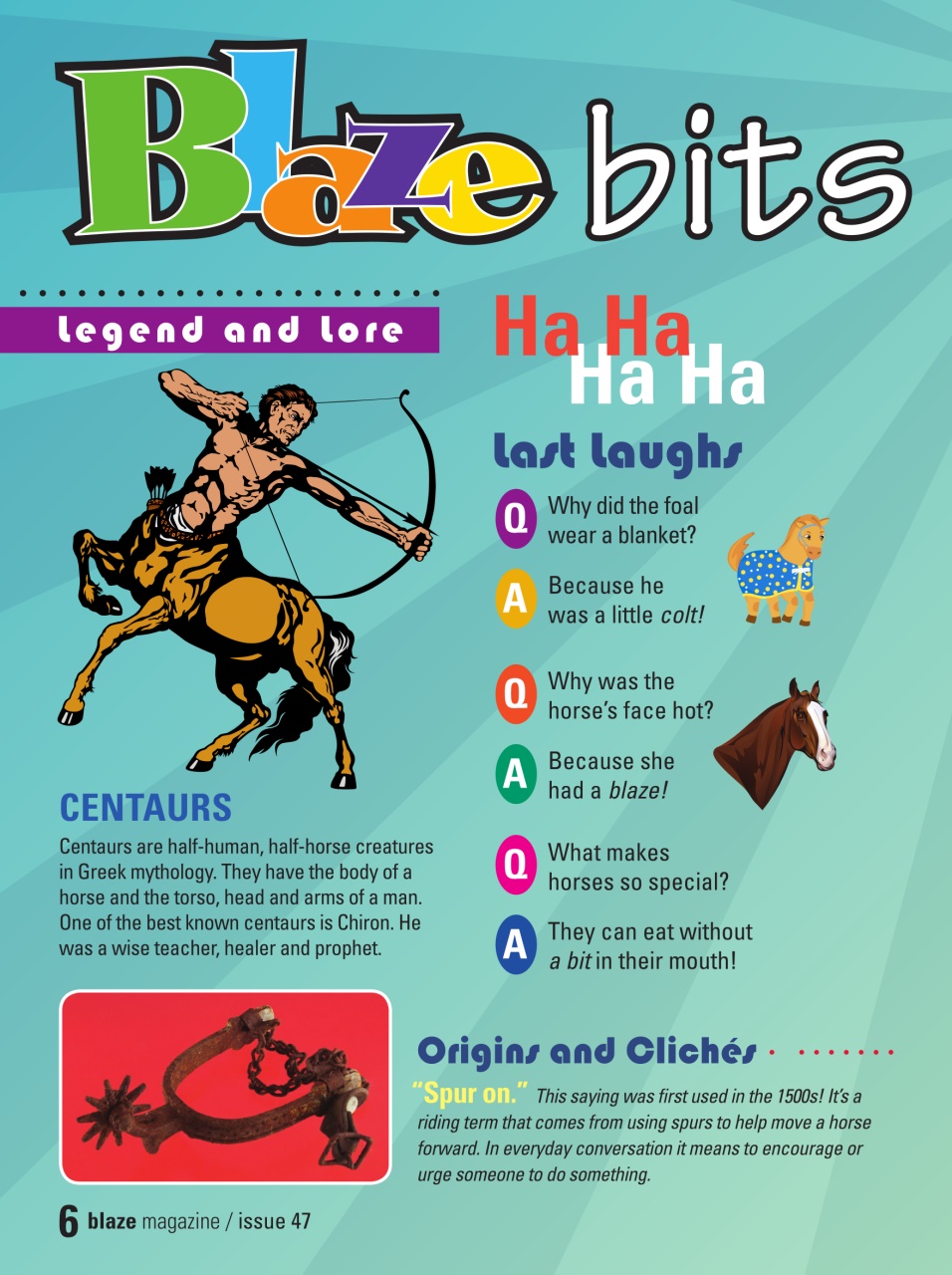 Blaze Magazine For Horse Crazy Kids Preview Pages