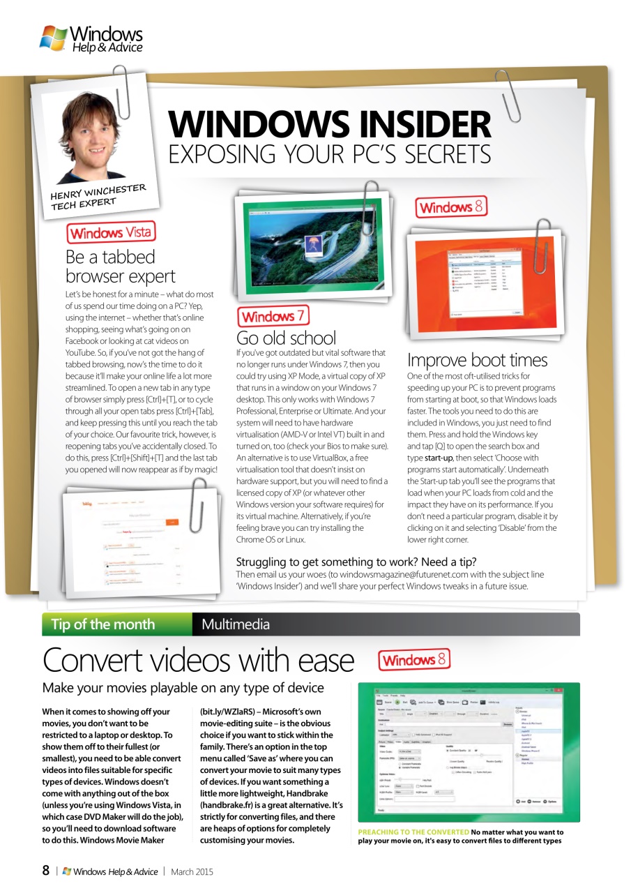 Windows Help & Advice Preview Pages