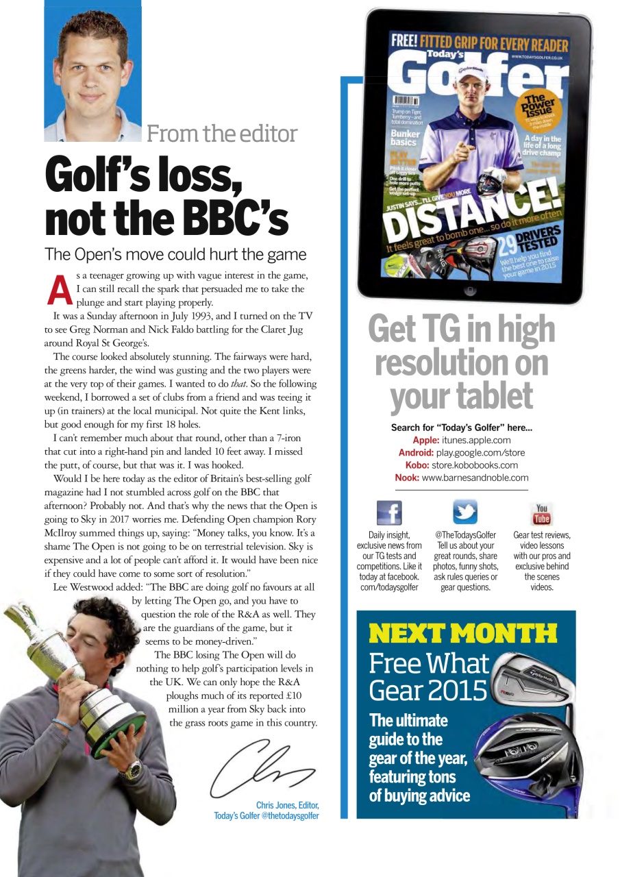 Today's Golfer Preview Pages