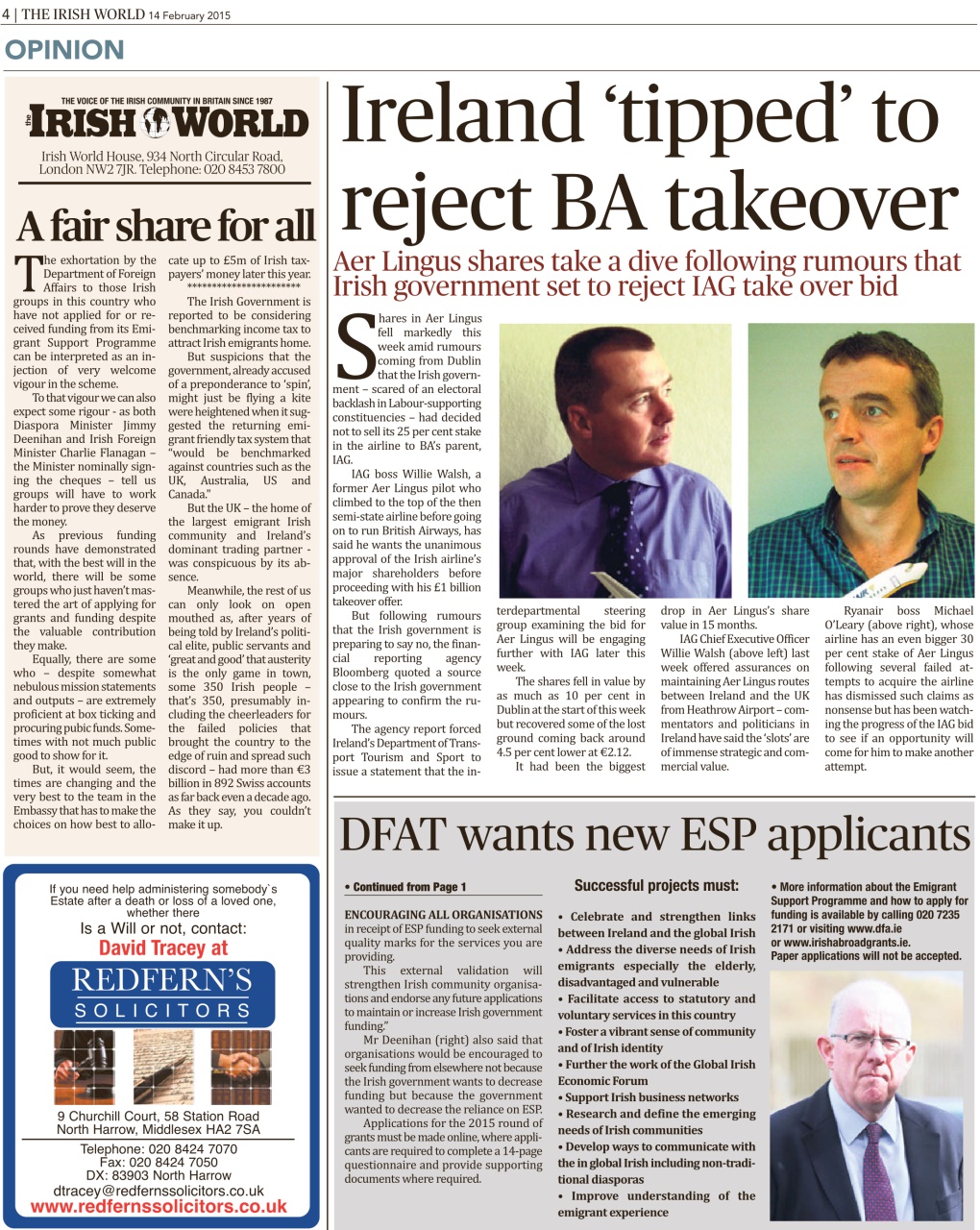 Irish World Preview Pages