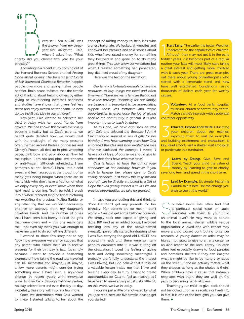 Ecoparent Magazine Preview Pages