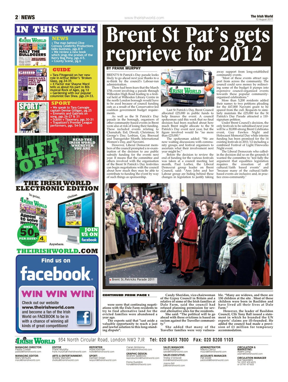 Irish World Preview Pages