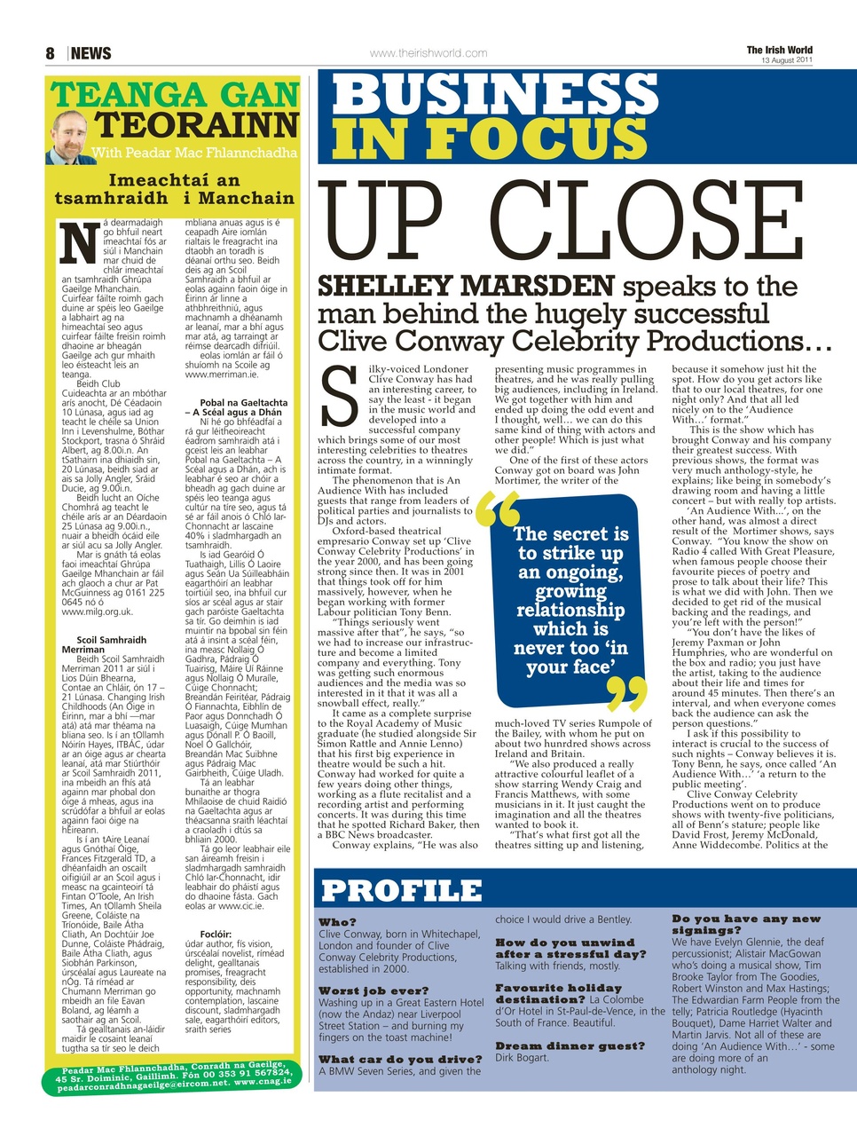 Irish World Preview Pages