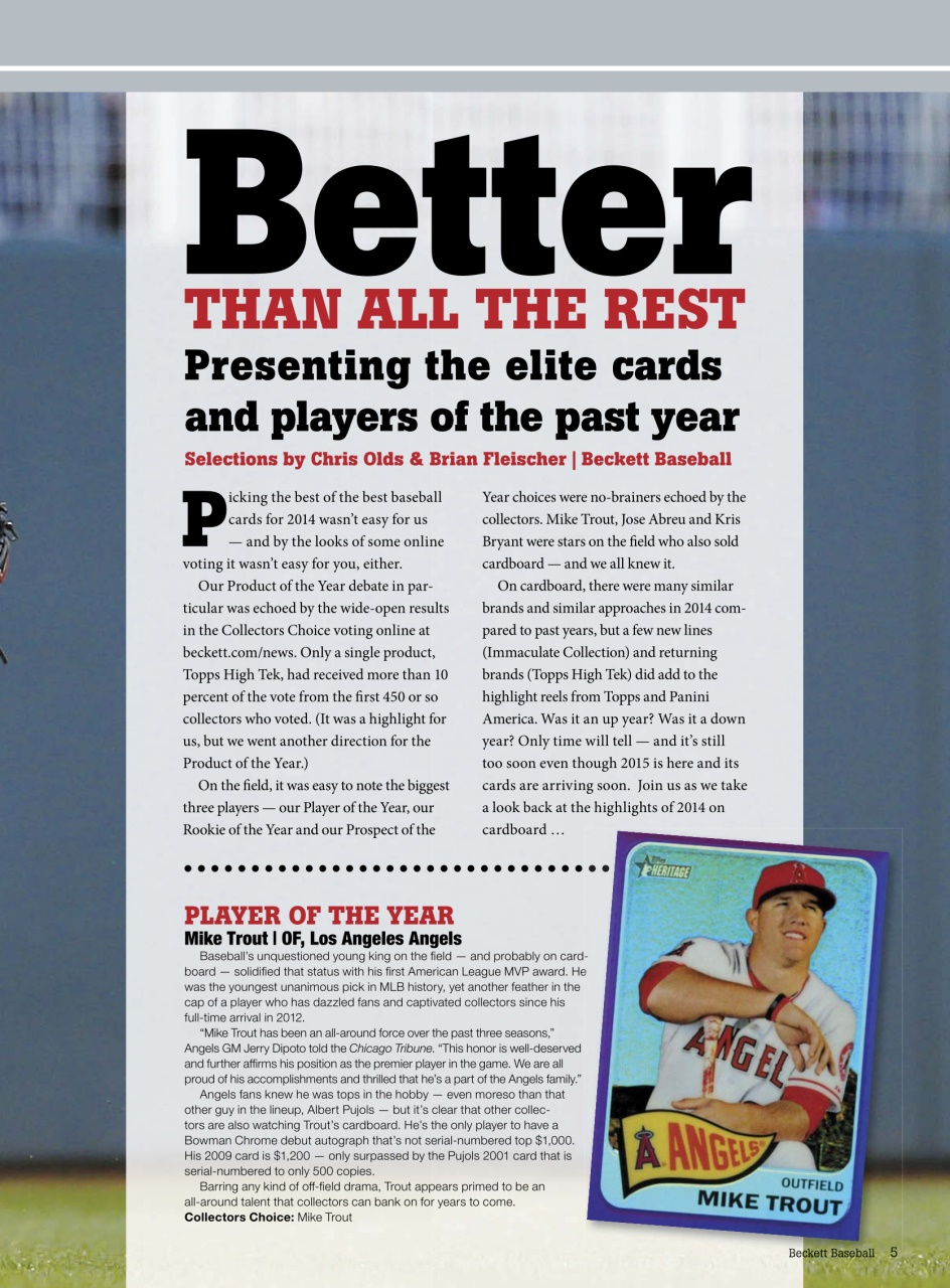 Beckett Baseball Magazine Preview Pages
