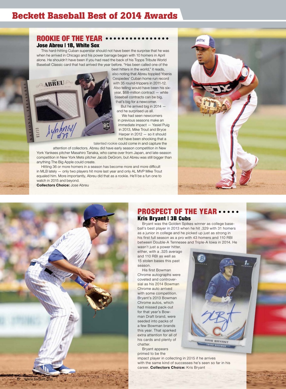 Beckett Baseball Magazine Preview Pages
