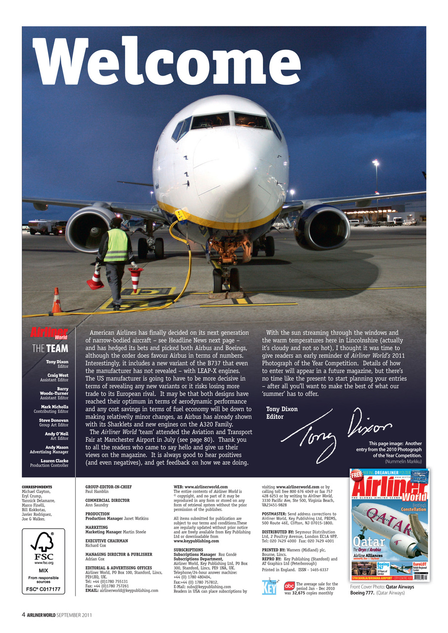Airliner World Preview Pages