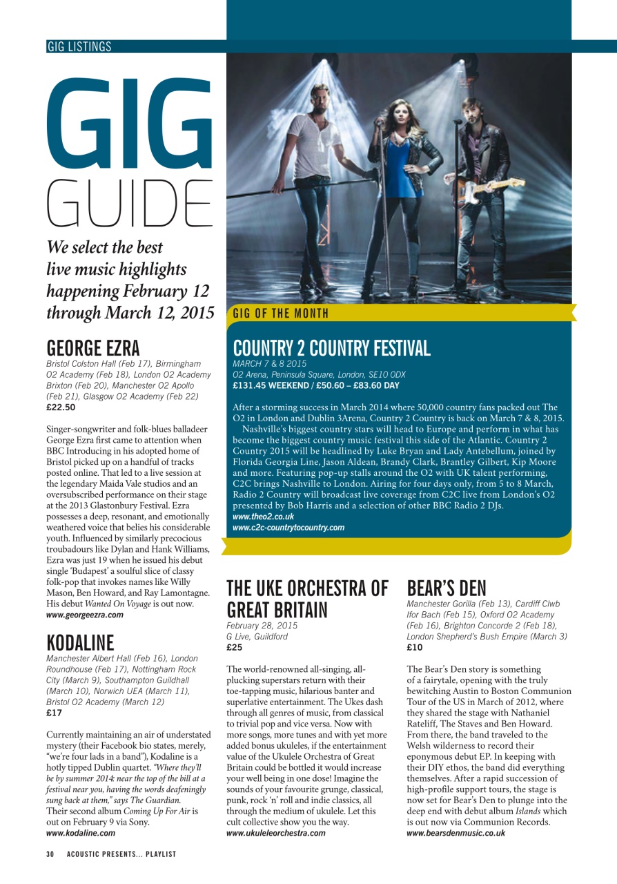 Acoustic Preview Pages