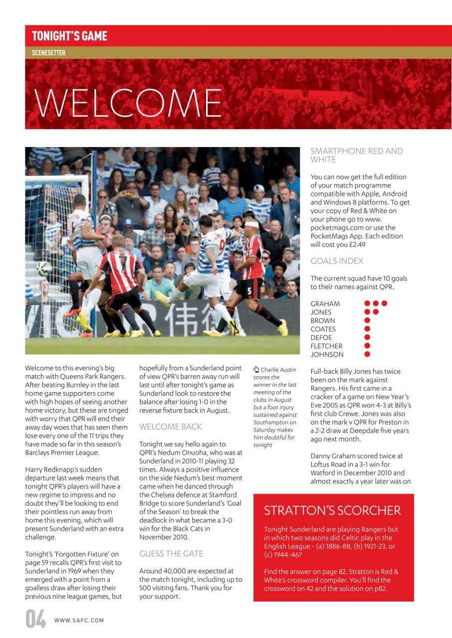 Sunderland FC Preview Pages