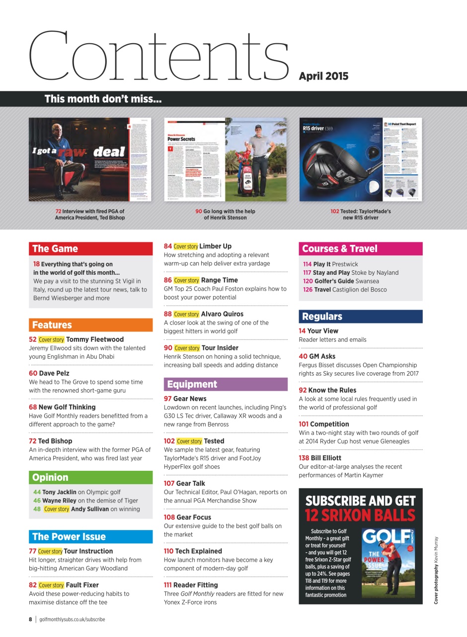 Golf Monthly Preview Pages