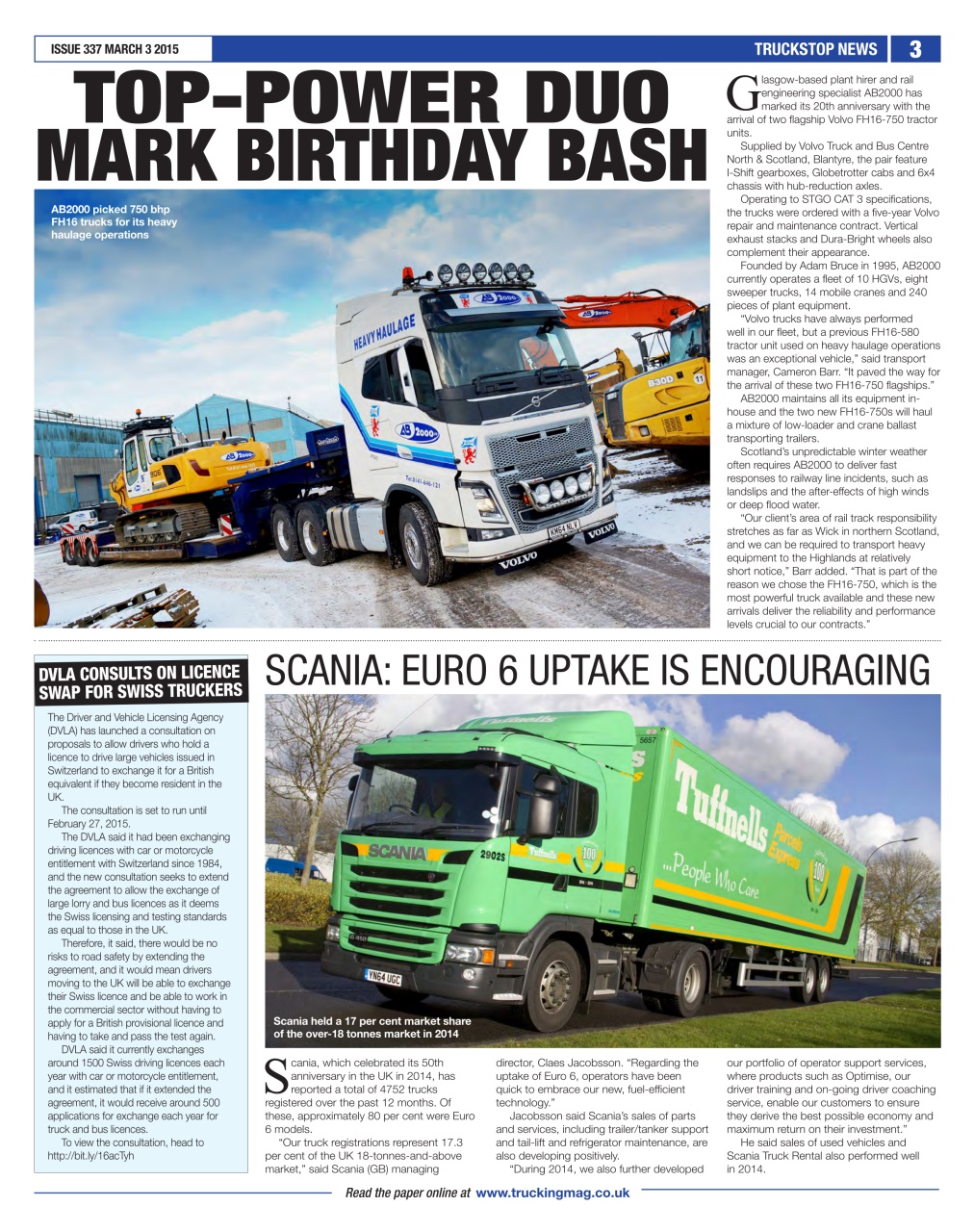 Truckstop News Preview Pages