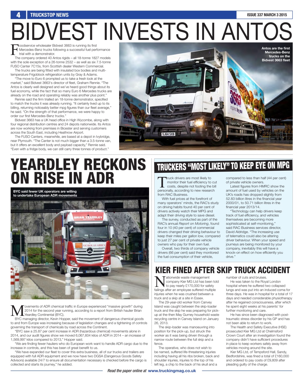 Truckstop News Preview Pages