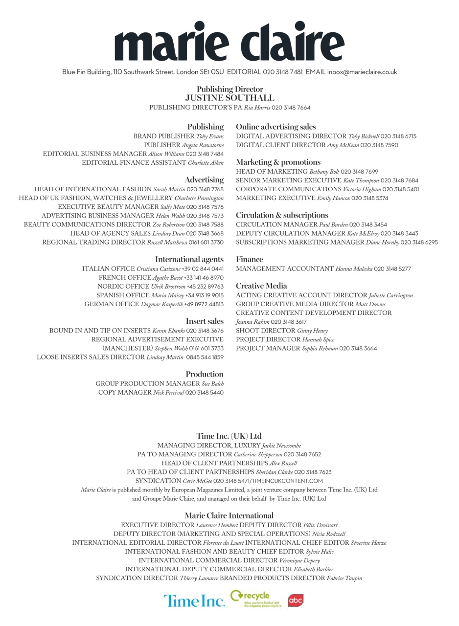 Marie Claire Preview Pages