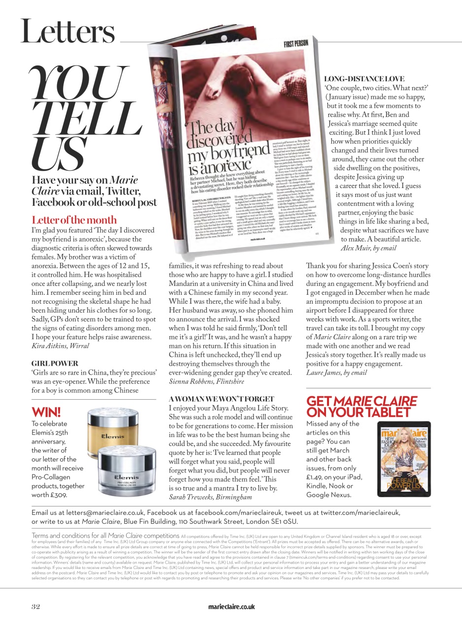 Marie Claire Preview Pages