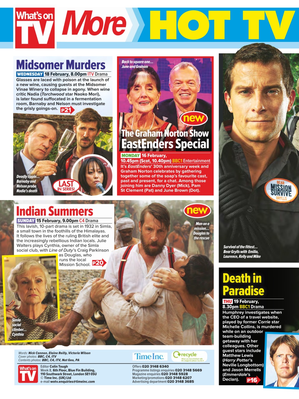 What's on TV Preview Pages