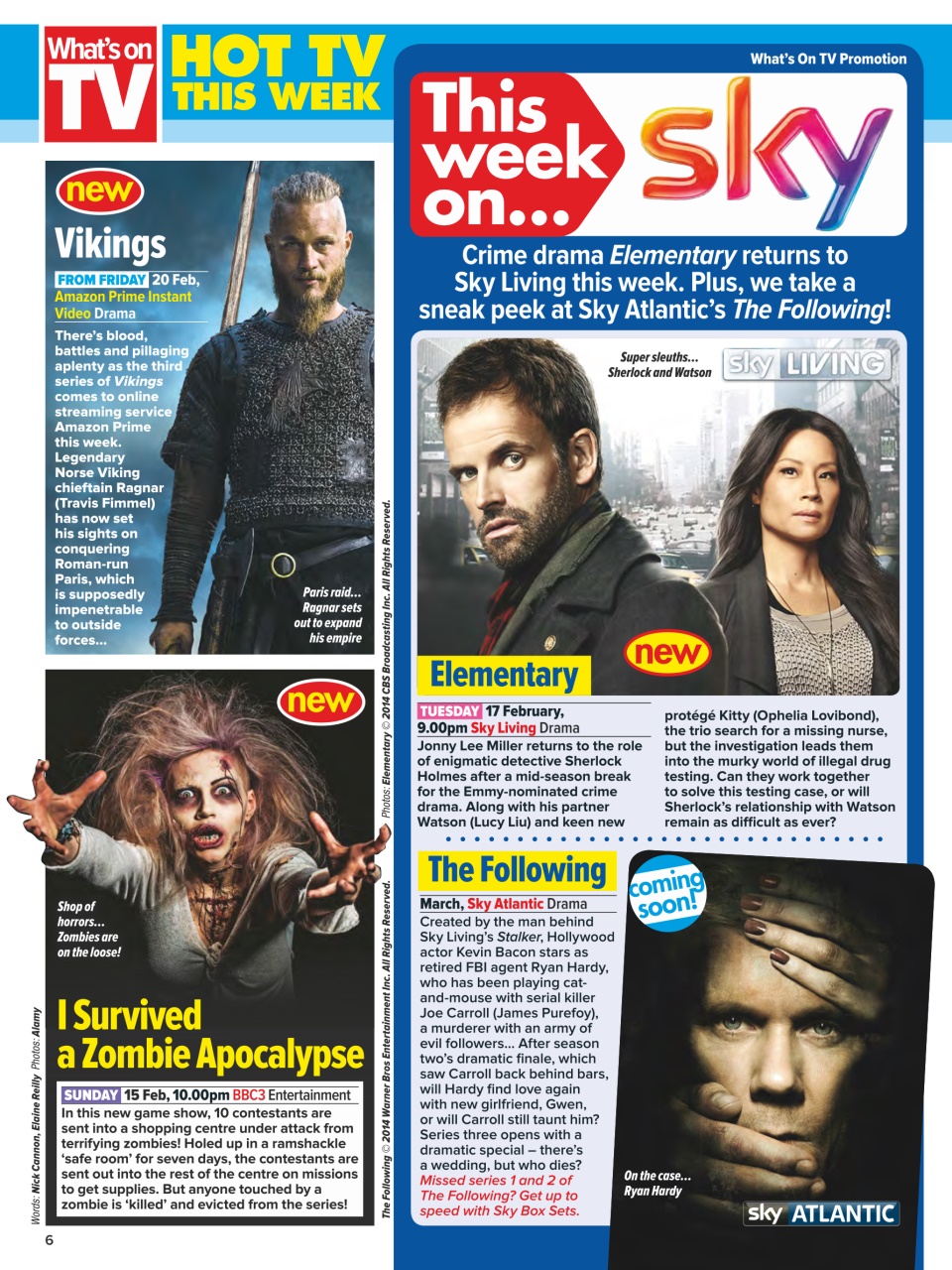 What's on TV Preview Pages