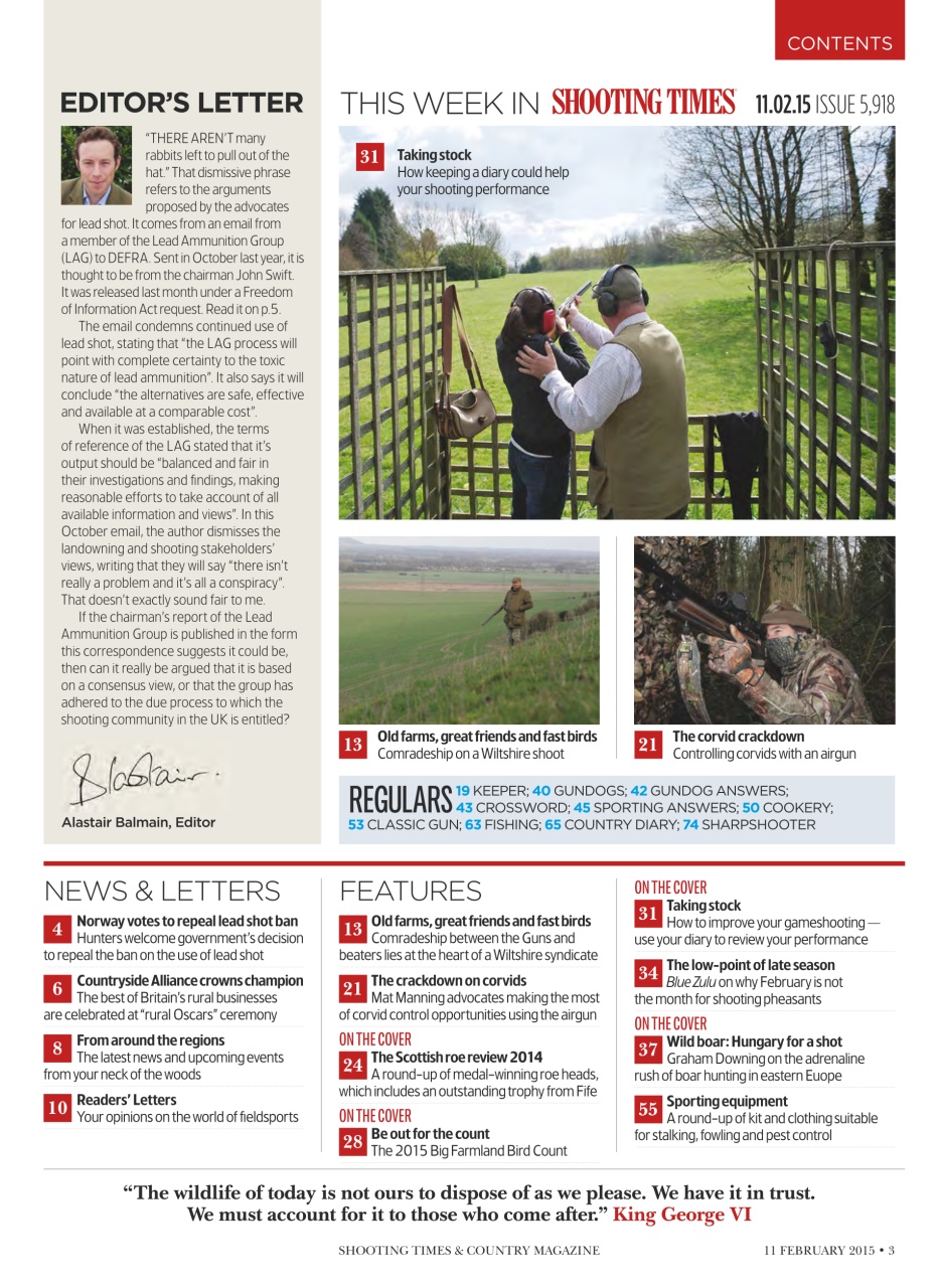 Shooting Times & Country Preview Pages