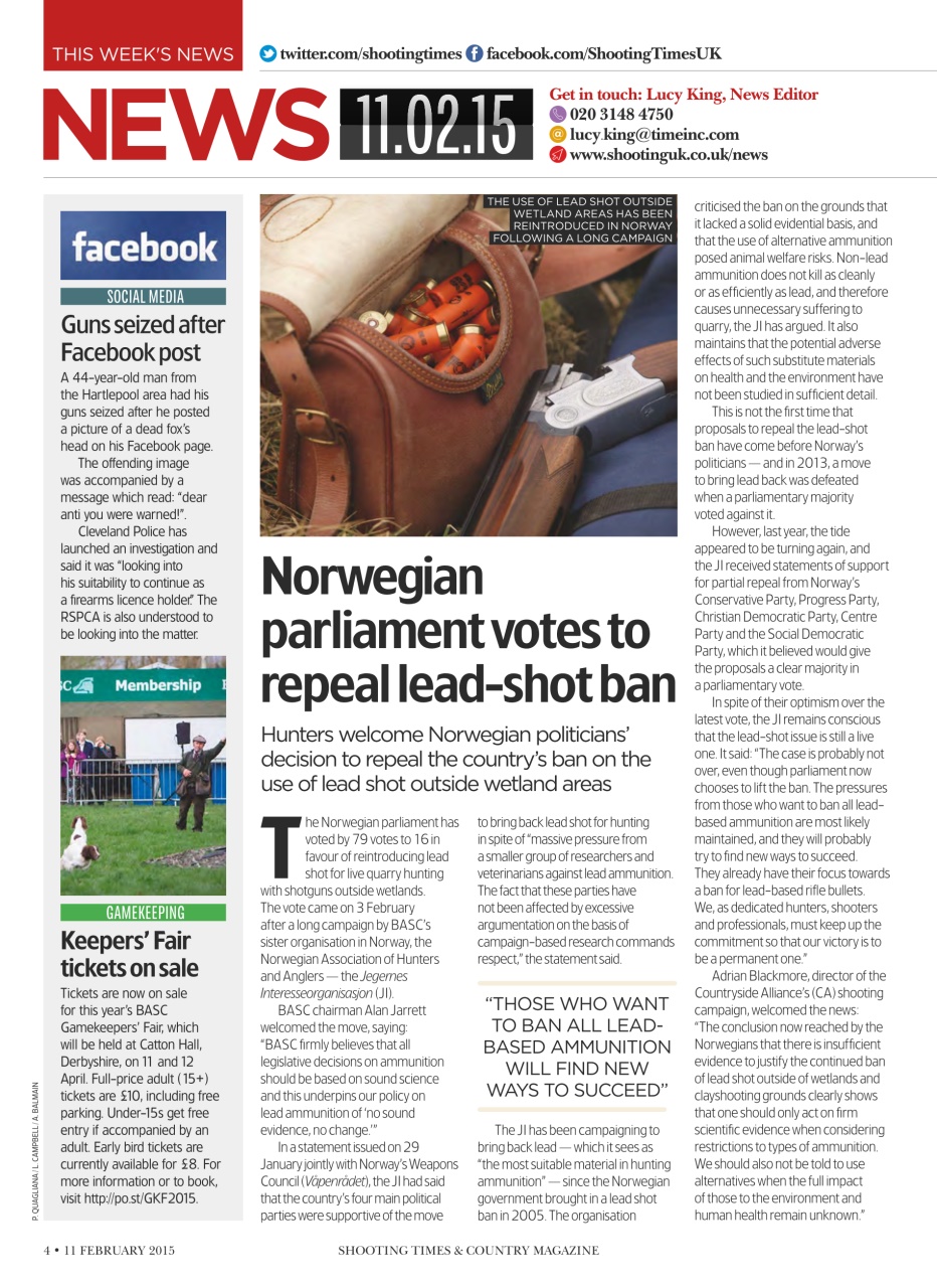 Shooting Times & Country Preview Pages