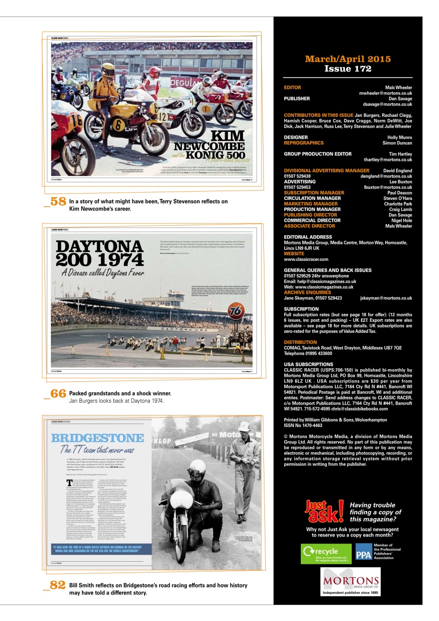 Classic Racer Preview Pages