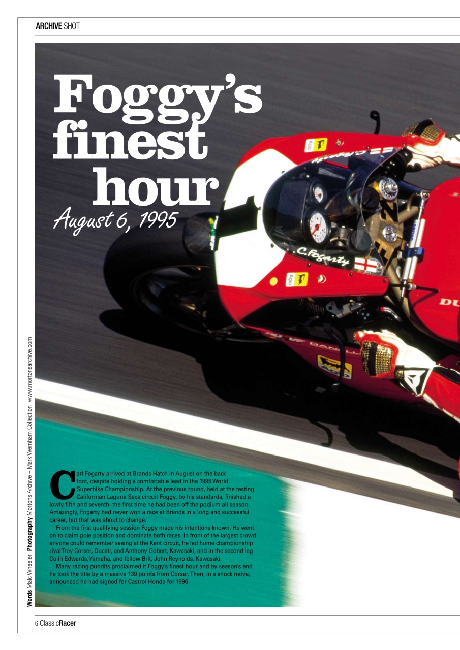 Classic Racer Preview Pages
