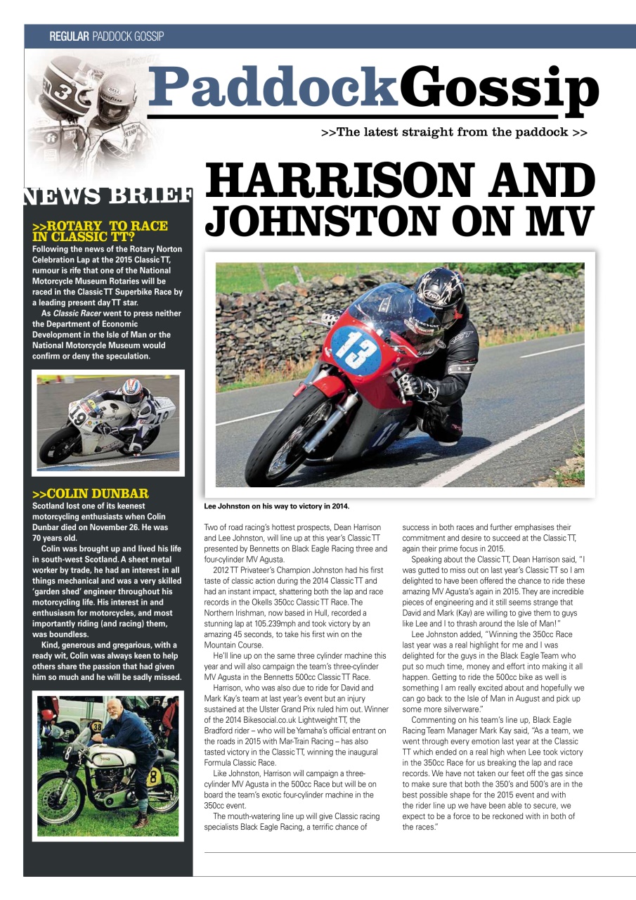 Classic Racer Preview Pages