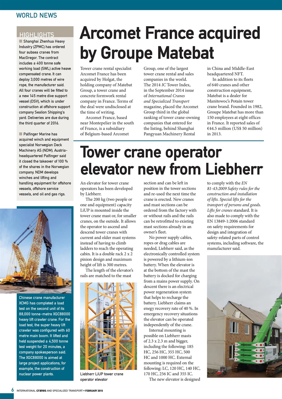 Int. Cranes and Specialized Transp Preview Pages