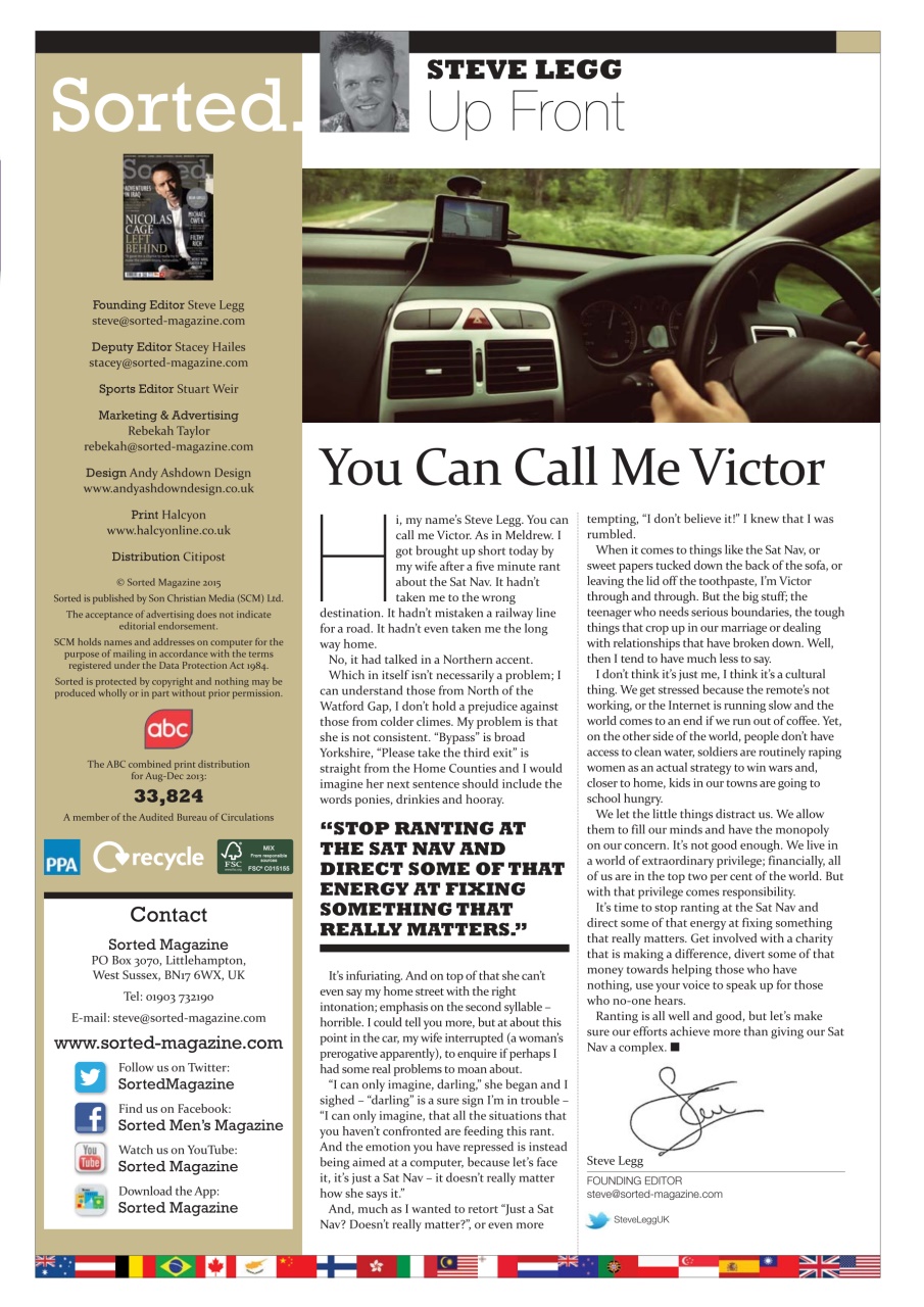 Sorted Magazine – The men's mag with morals Preview Pages