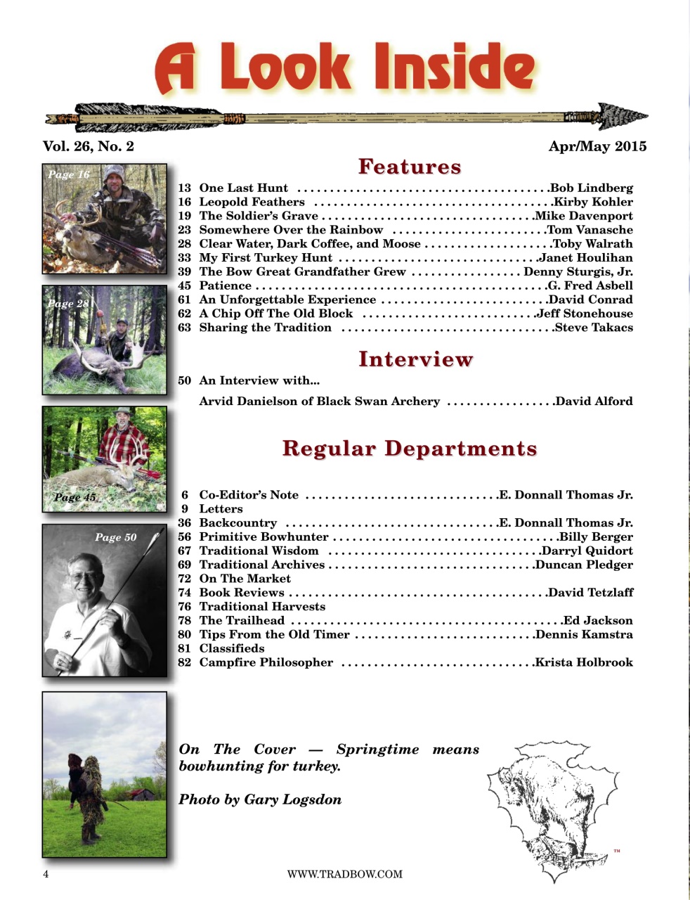 Traditional Bowhunter Magazine Preview Pages