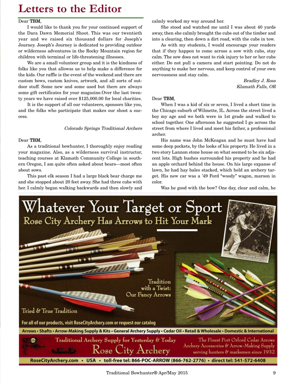 Traditional Bowhunter Magazine Preview Pages