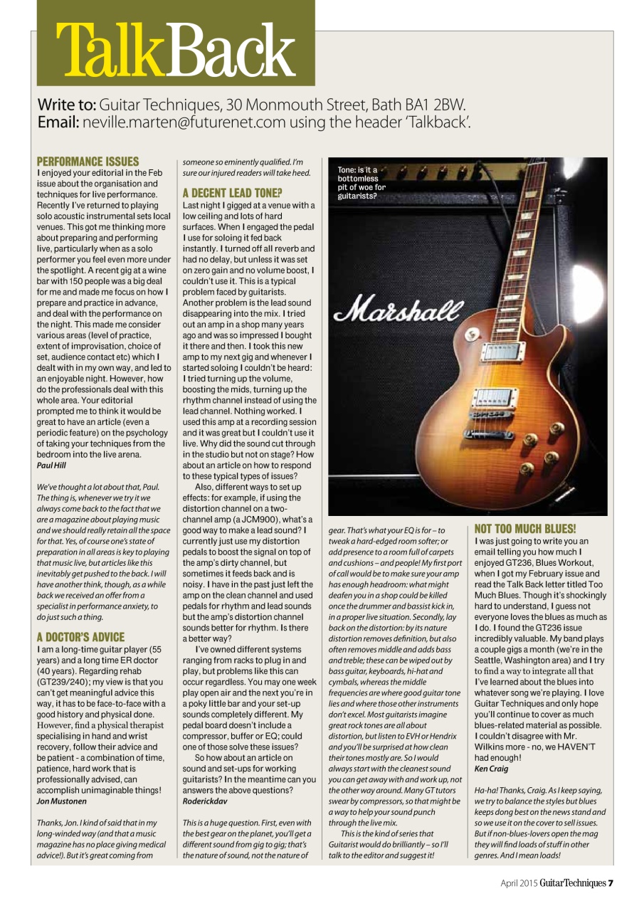 Guitar Techniques Preview Pages