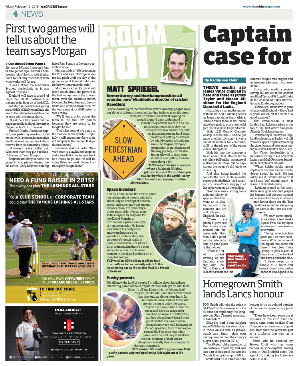 The Cricket Paper Preview Pages