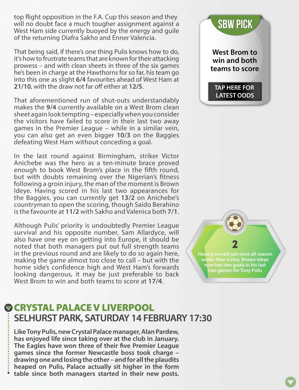 Sports Betting Weekly Preview Pages