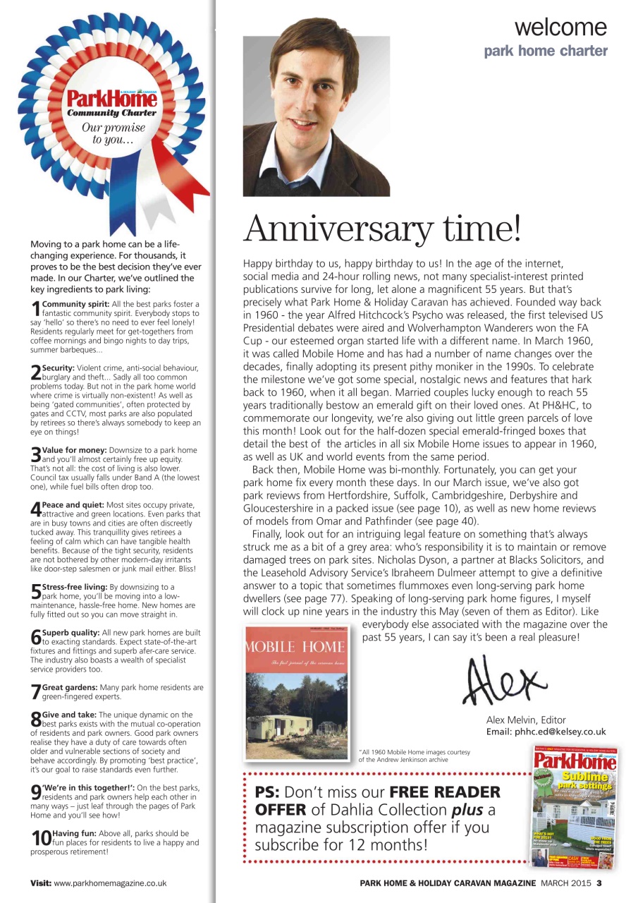 Park Home & Holiday Living Preview Pages