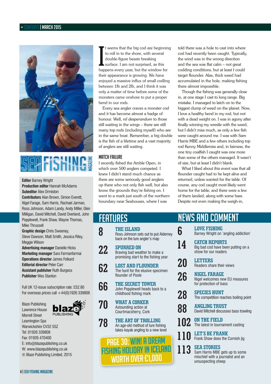Sea Fishing Magazine Preview Pages