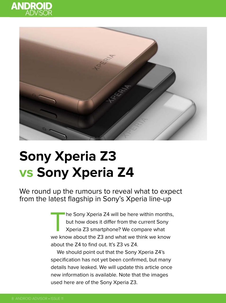 Android Advisor Preview Pages