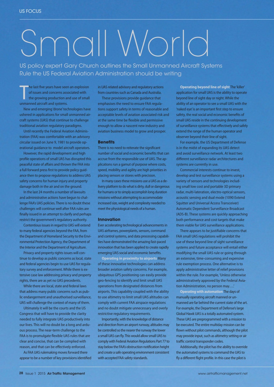 Air Traffic Management Preview Pages