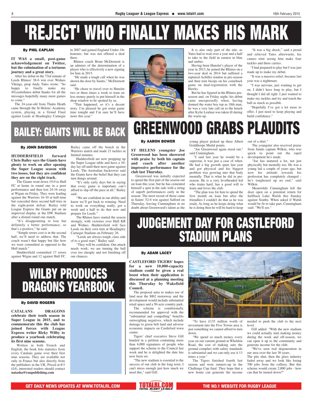 League Express Preview Pages