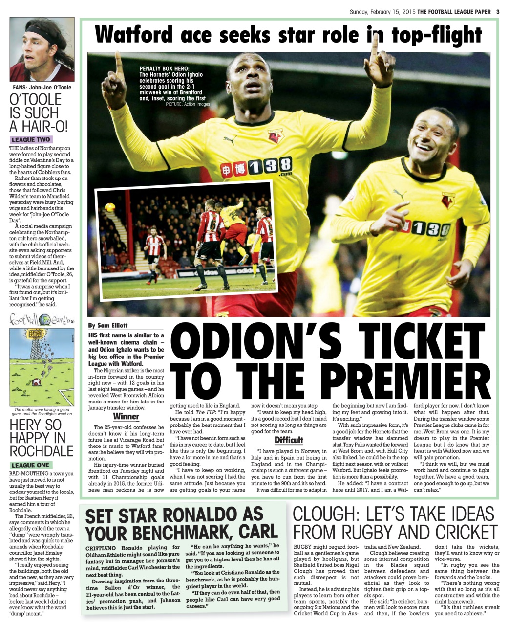 The Football League Paper Preview Pages
