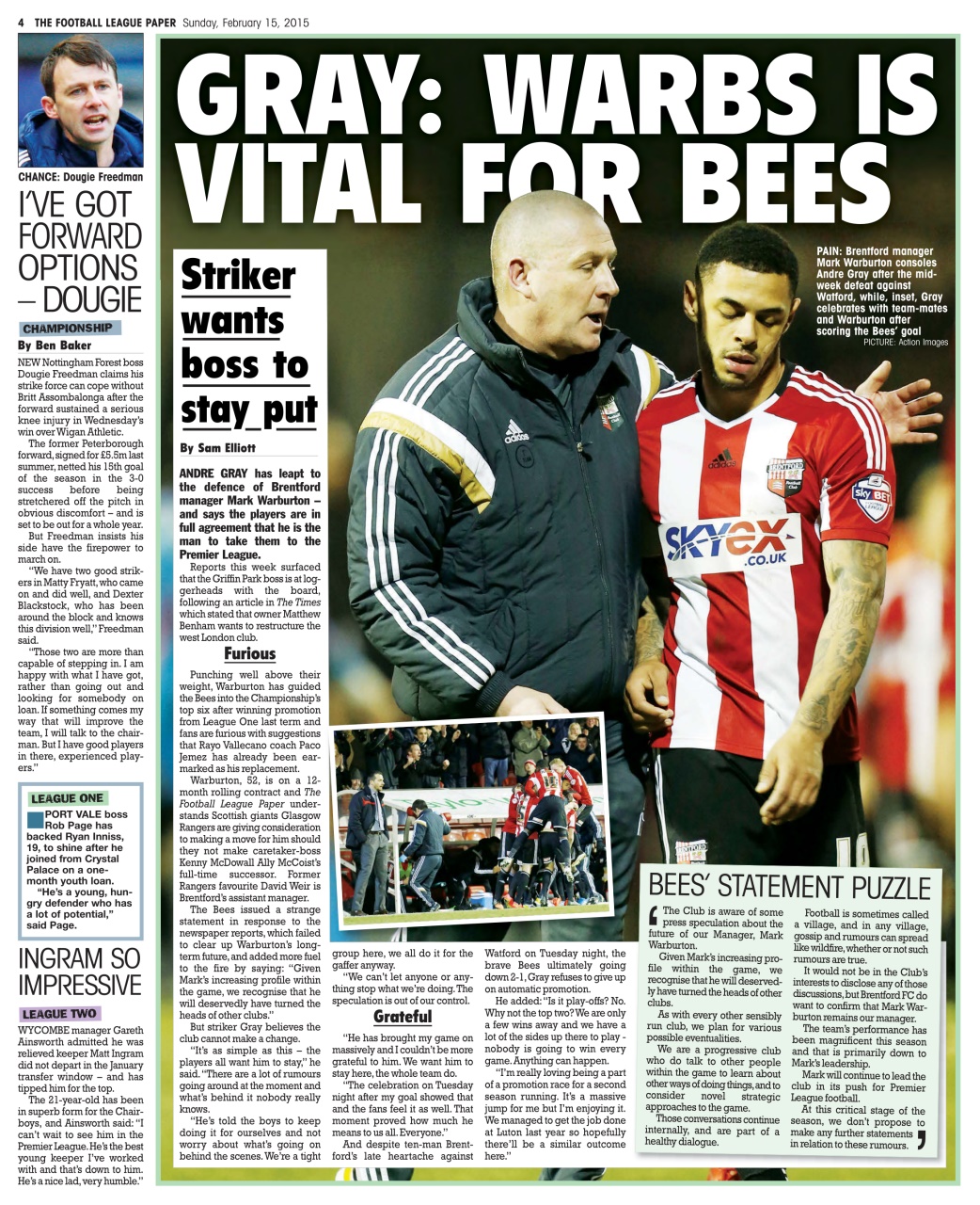 The Football League Paper Preview Pages