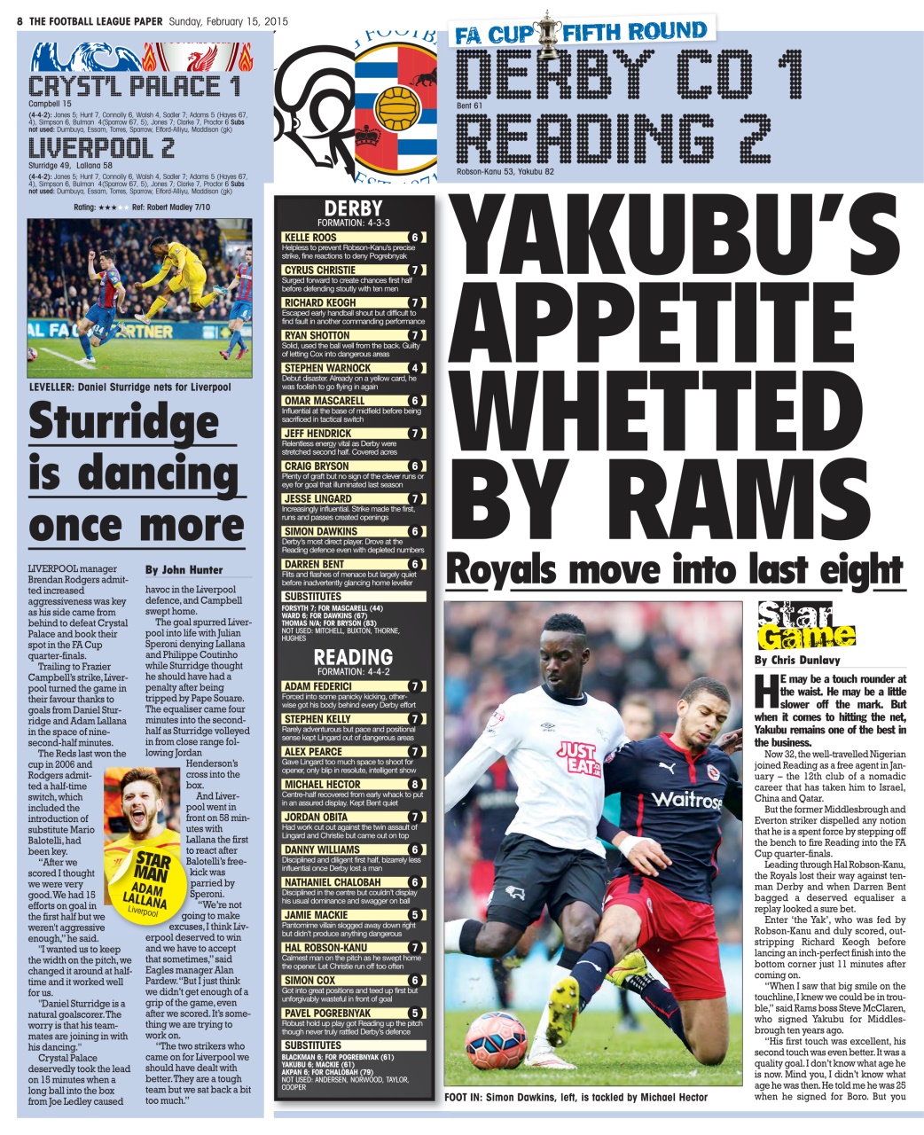 The Football League Paper Preview Pages