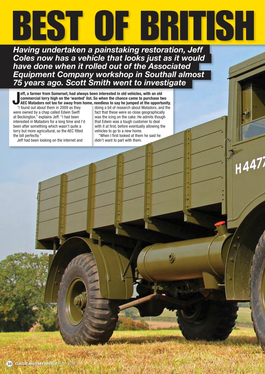 Classic Military Vehicle Preview Pages