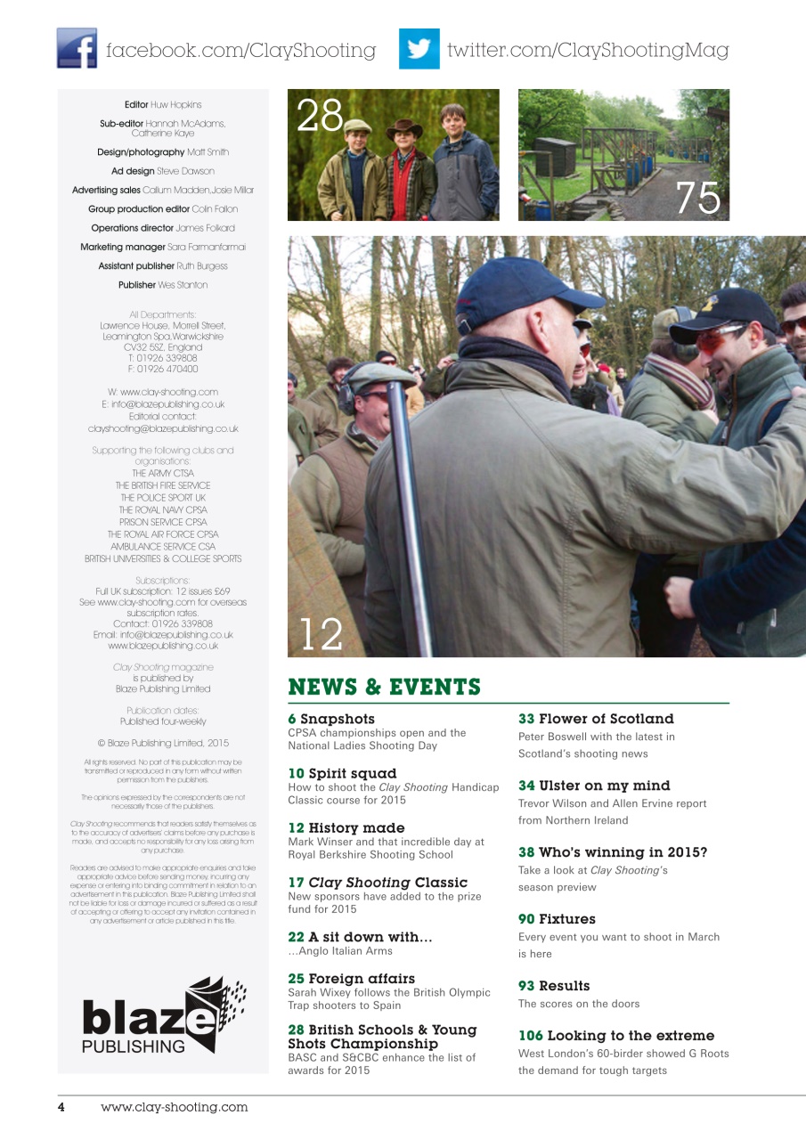 Clay Shooting Preview Pages