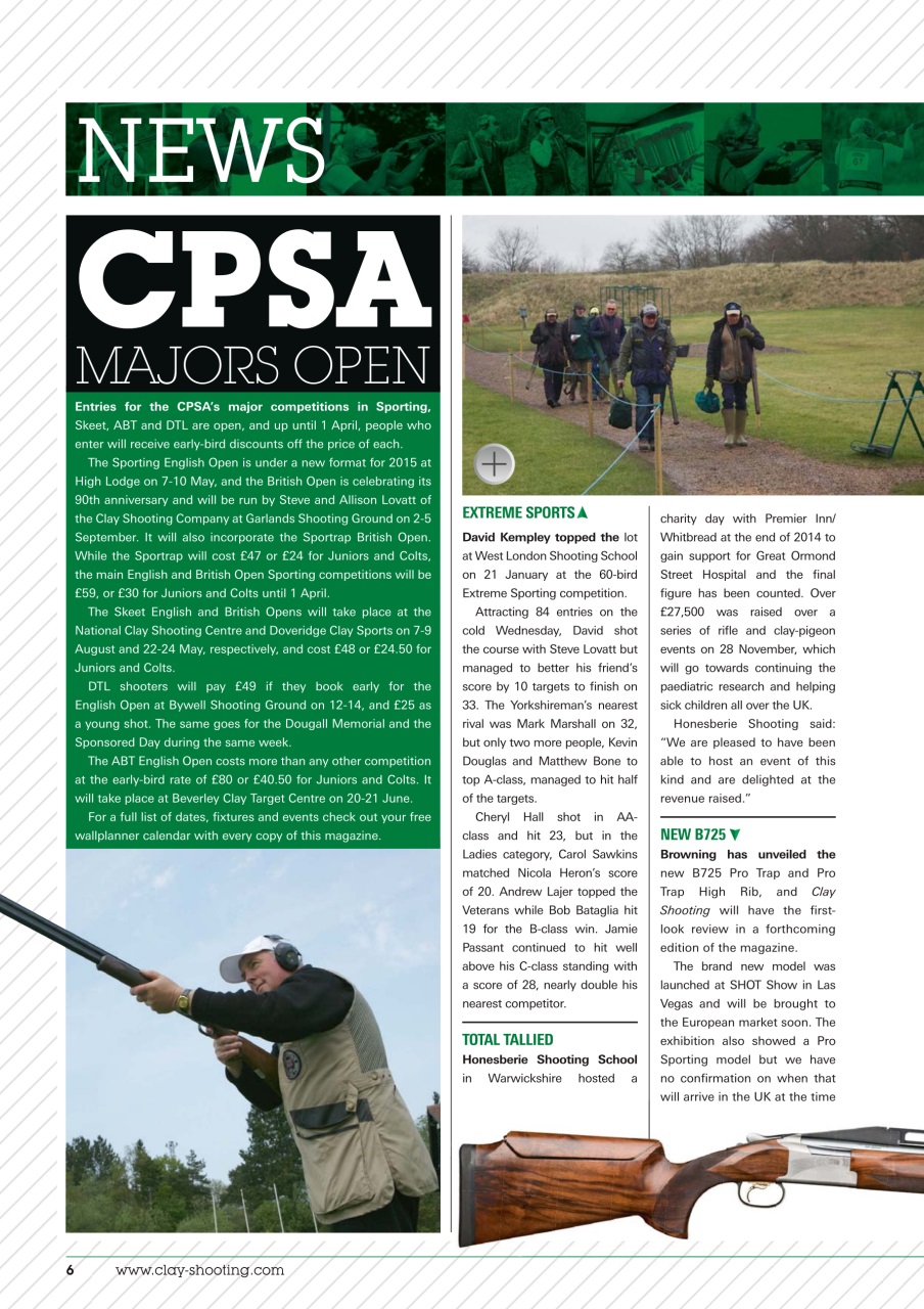 Clay Shooting Preview Pages