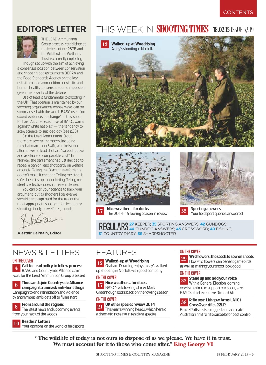 Shooting Times & Country Preview Pages