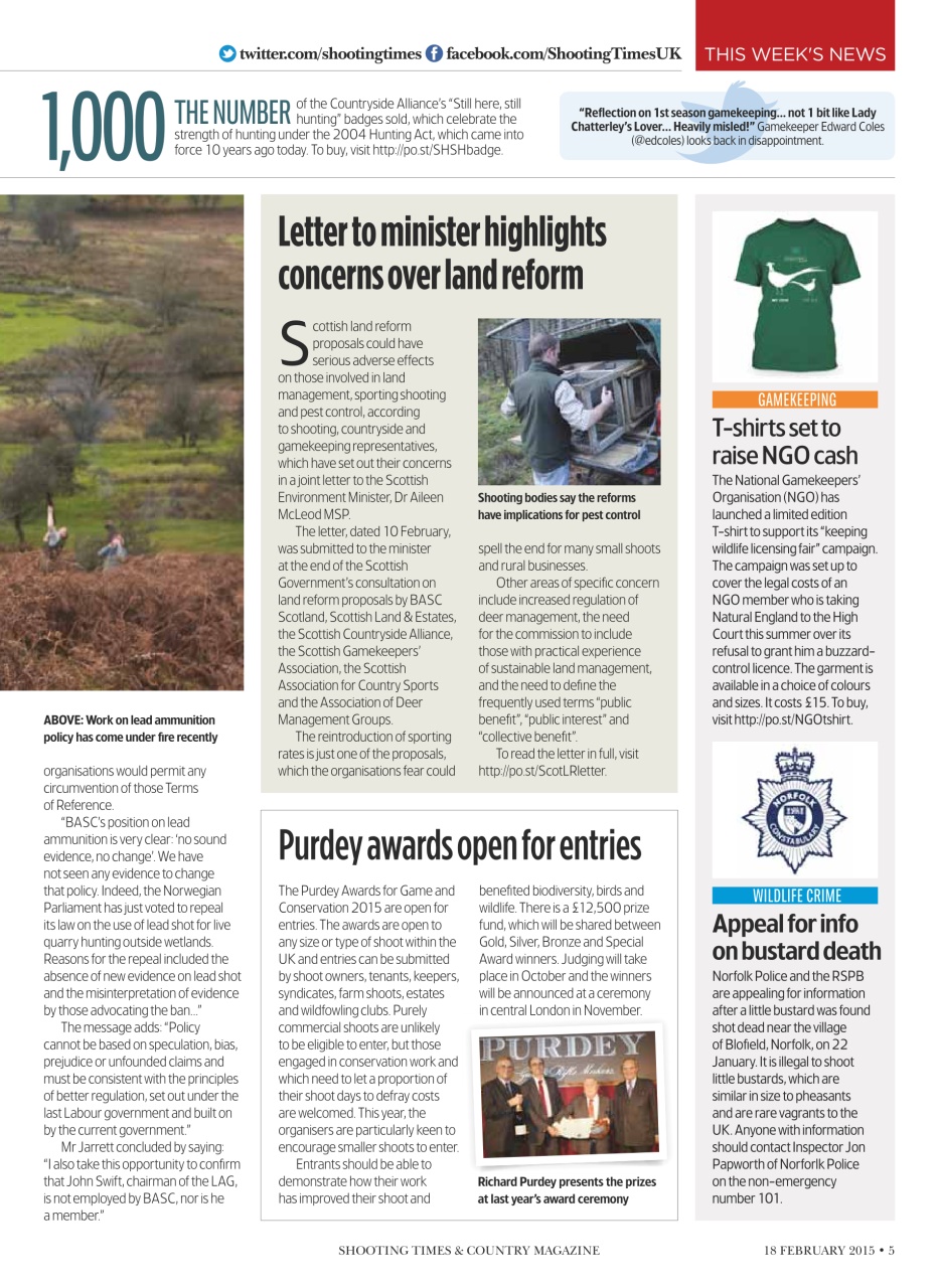 Shooting Times & Country Preview Pages